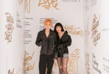 현아 던 골든구스 커플룩