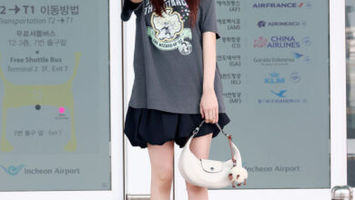 조이현, 빈티지한 그래픽 티셔츠로 포인트 8 조이현공항패션프린트티셔츠스타일링