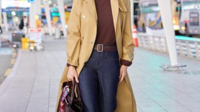김세정 공항 패션, 데님과 트렌치의 조화로운 믹스매치 7 김세정공항패션
